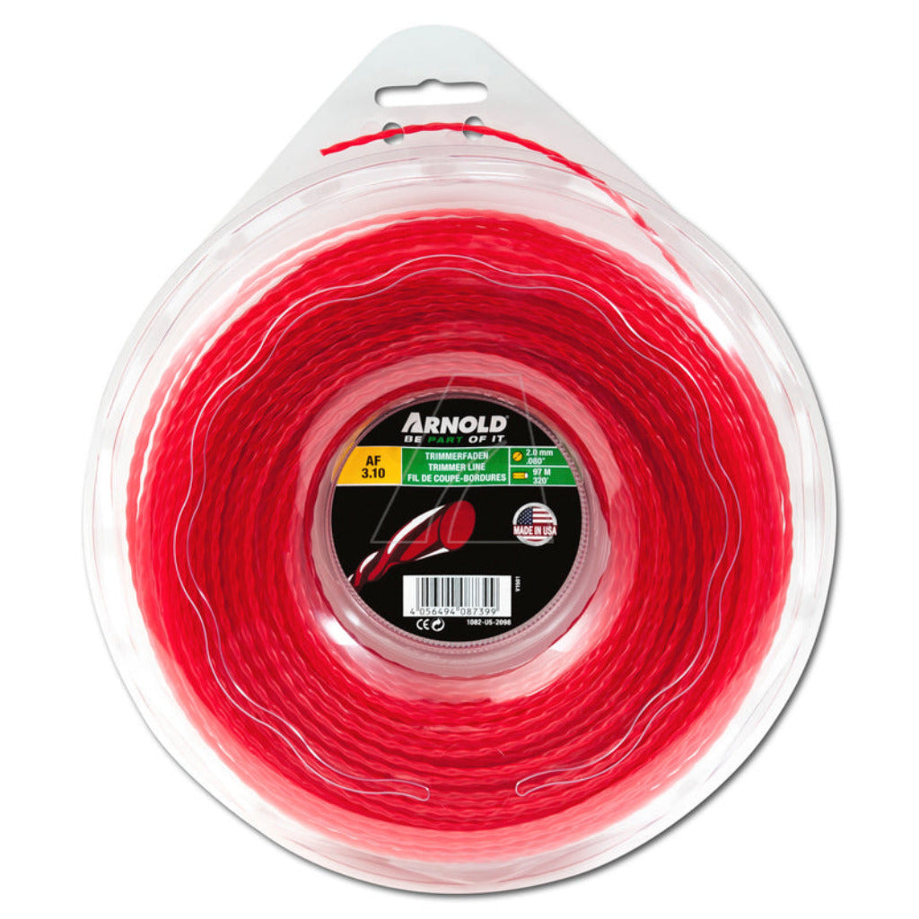 Trimmerfaden AF 3.10, 2.0 mm x 97.5 m, rot, rund, gedreht