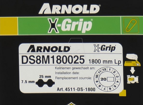 Doppelzahnriemen ARNOLD X-Grip 25-DS8M-1800