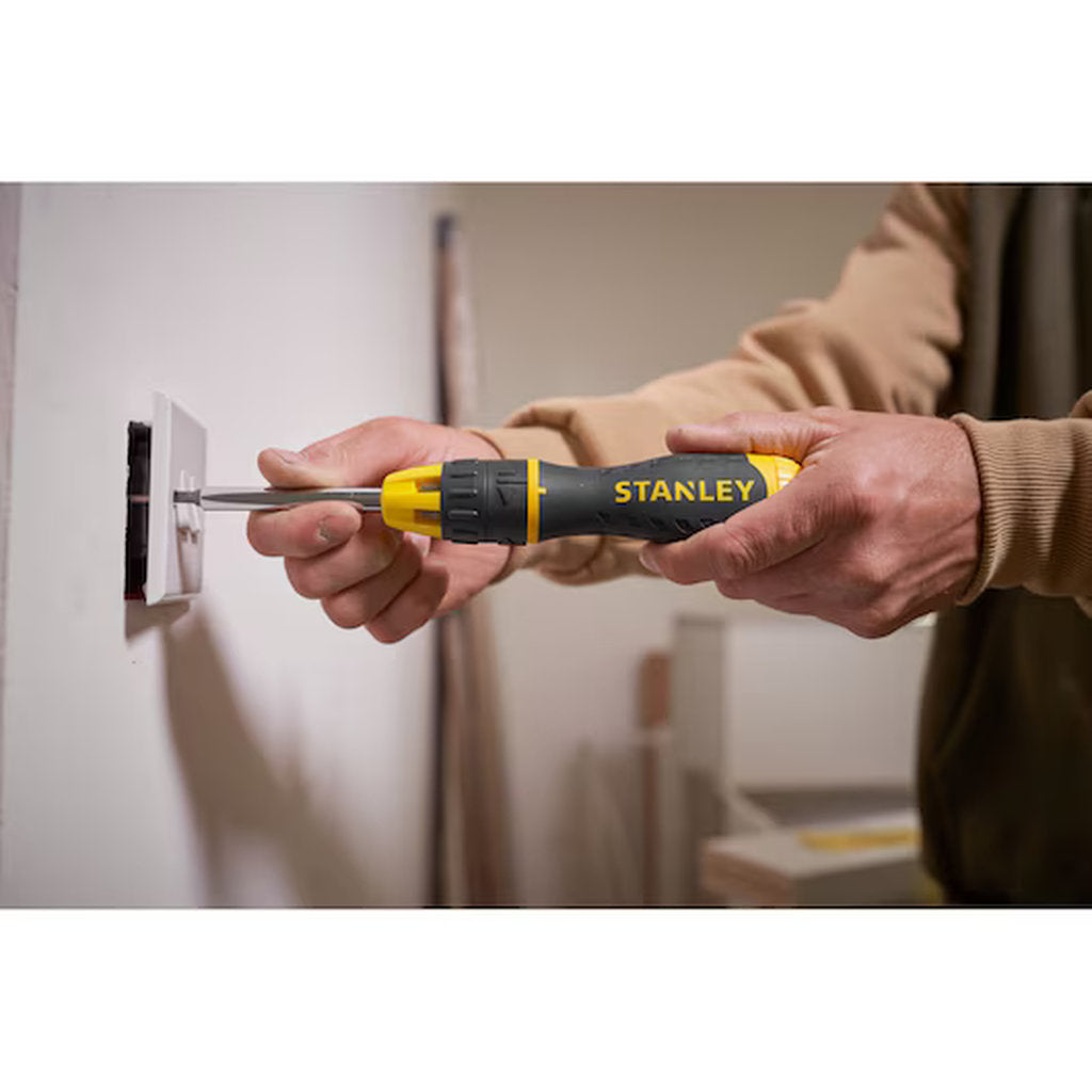 Multi-Bit Ratschenschraubendreher Set, 11-teiliges Schraubendreher Set, Stanley Ratschenschrauber, Bit Schraubendreher Set, Präzisions Schraubendreher, Multi Bit Screwdriver Set, Stanley Werkzeug Set, Ratschen Schraubenzieher, Profi Schraubendreher Set, Handwerkzeug Set
