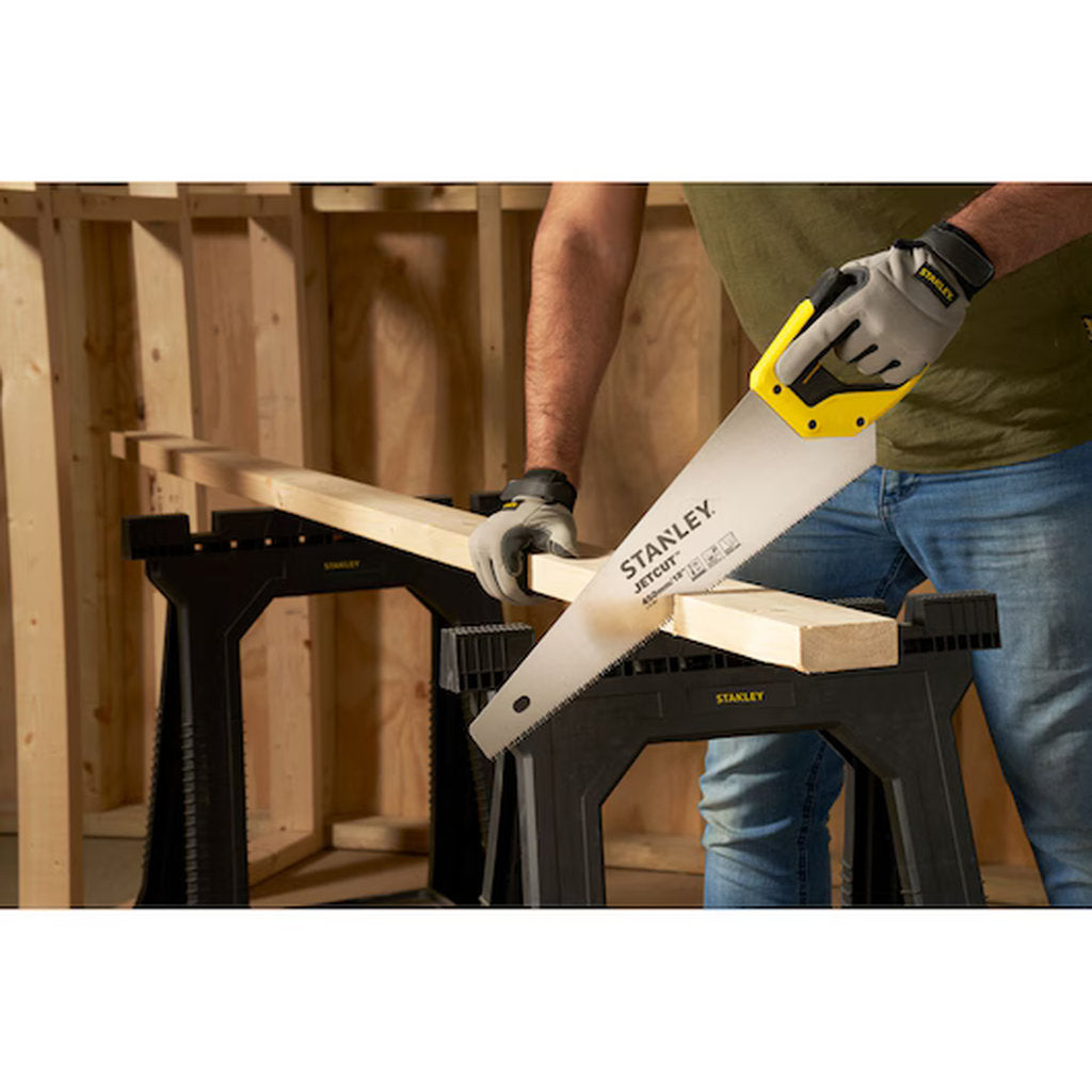 Stanley JetCut Handsäge grob 450mm, JetCut Holzsäge 450 mm, Stanley Universalsäge, Profi Handsäge grobe Zahnung, JetCut Carpentry Saw, Stanley Werkzeug Säge, JetCut Handsäge Holz, Stanley FatMax Holzsäge, Präzisionssäge JetCut, Stanley Profi Säge
