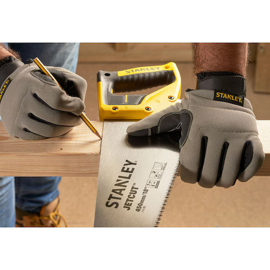 Stanley JetCut Handsäge grob 450mm, JetCut Holzsäge 450 mm, Stanley Universalsäge, Profi Handsäge grobe Zahnung, JetCut Carpentry Saw, Stanley Werkzeug Säge, JetCut Handsäge Holz, Stanley FatMax Holzsäge, Präzisionssäge JetCut, Stanley Profi Säge
