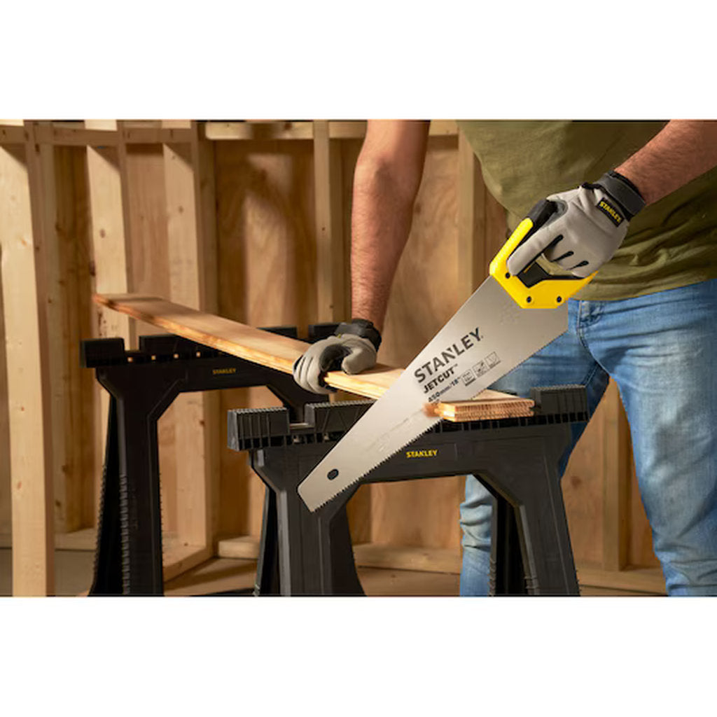Stanley JetCut Handsäge, JetCut Universalsäge, Stanley Holzsäge, Profi Handsäge JetCut, Stanley Werkzeug Säge, JetCut Feinschnittsäge, Stanley Handwerkzeug, Präzisionssäge JetCut, JetCut Carpentry Saw, Stanley Profi Säge

