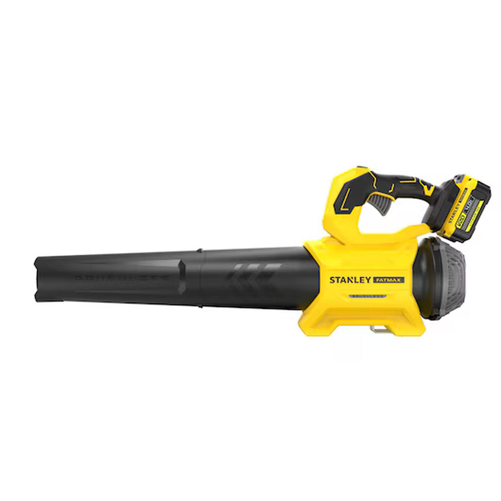 Stanley Fatmax, Bürstenloser Laubbläser, brushless leaf blower, 18V cordless blower, Stanley cordless tool, kabelloser Laubbläser, V20 battery system, Akku Gartengerät, battery powered blower, electric garden blower, Stanley Werkzeuge, rechargeable leaf blower, lightweight garden tool, schnurloser Gartenbläser, powerful air blower, professional garden tool, Gartenpflege Werkzeug, Akku betrieben, cordless garden equipment, Stanley Akku Gerät, outdoor cleaning tool, V20 brushless blower, compact blower, robus