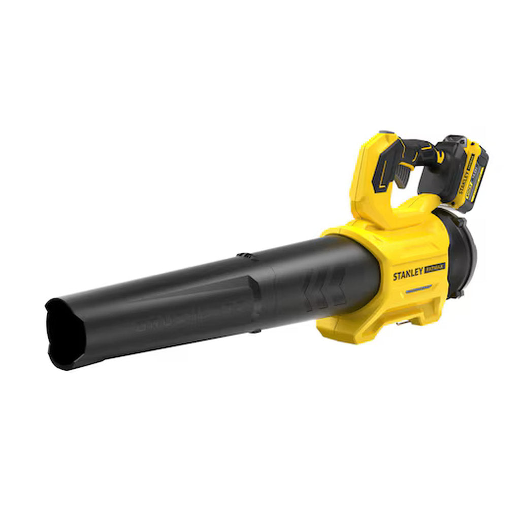 Stanley Fatmax, Bürstenloser Laubbläser, brushless leaf blower, 18V cordless blower, Stanley cordless tool, kabelloser Laubbläser, V20 battery system, Akku Gartengerät, battery powered blower, electric garden blower, Stanley Werkzeuge, rechargeable leaf blower, lightweight garden tool, schnurloser Gartenbläser, powerful air blower, professional garden tool, Gartenpflege Werkzeug, Akku betrieben, cordless garden equipment, Stanley Akku Gerät, outdoor cleaning tool, V20 brushless blower, compact blower, robus