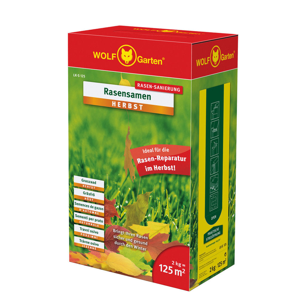 LK-S 125 RASENSAMEN HERBST, LK-S 125, rasensamen herbst, herbst rasen, herbst nachsaat, rasenpflege herbst, nachsaat herbst, gartenrasen herbst, rasensamen garten, gartenpflege