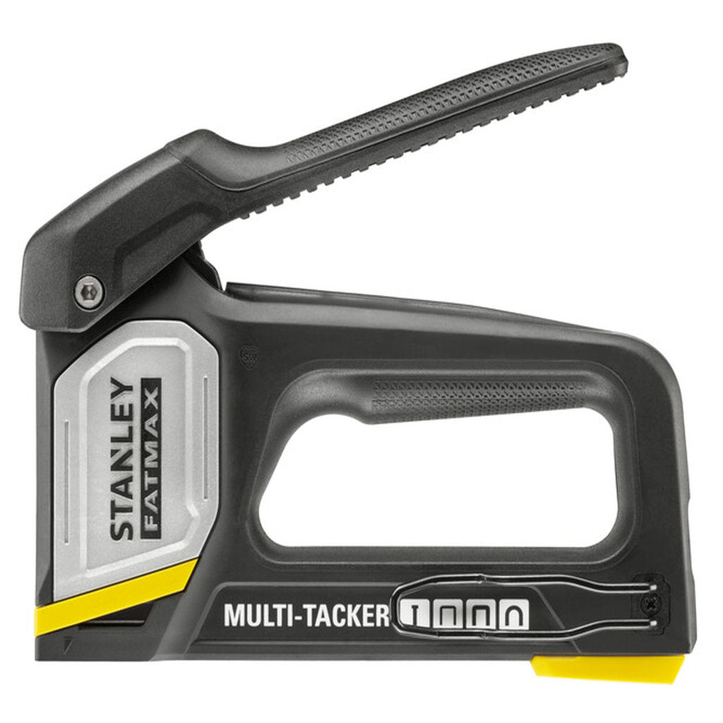 Stanley Fatmax, Handtacker, 4 in 1 Tacker, Multi Composit Tacker, manual stapler, Stanley Werkzeuge, heavy duty stapler, Kombi Tacker, professional hand stapler, Stanley hand tools, universal tacker, upholstery stapler, robustes Werkzeug, 4 in 1 staple gun, Werkstatt Werkzeug, precision stapler, Stanley tool, carpenter tools, multi purpose tacker, stapler for wood, DIY tool, Stanley Fatmax tools, construction stapler, multifunction stapler, Möbel Tacker, power tools accessory, home repair tool, handwerkzeug