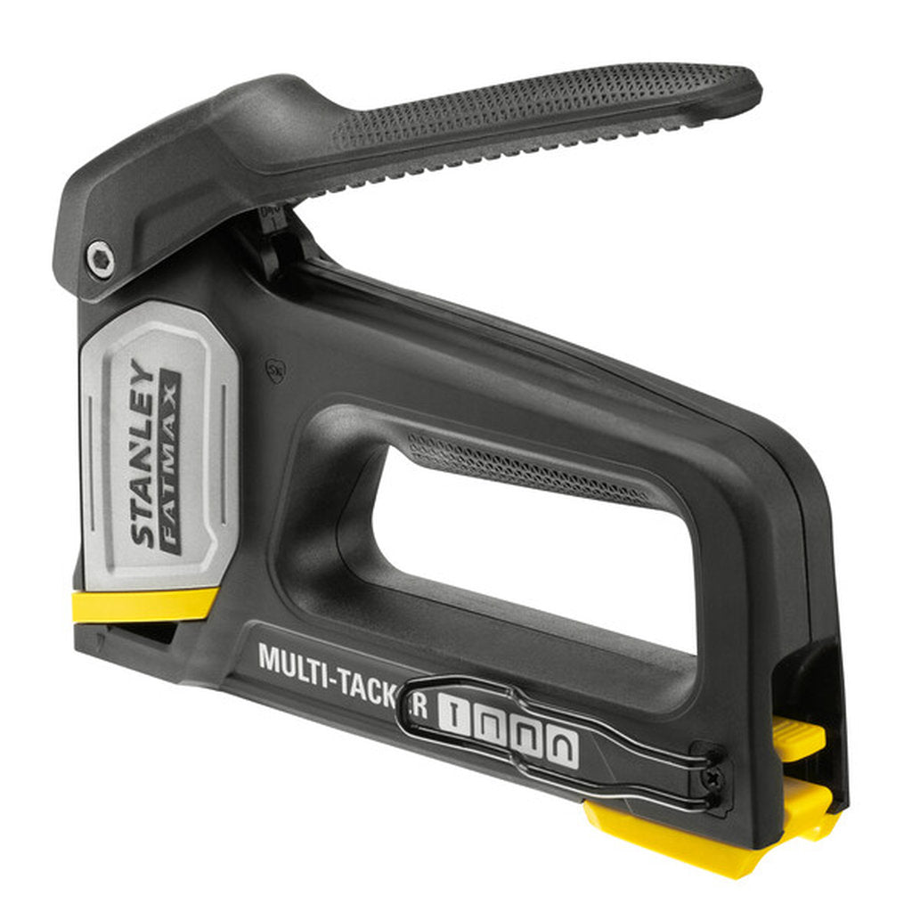 Stanley Fatmax, Handtacker, 4 in 1 Tacker, Multi Composit Tacker, manual stapler, Stanley Werkzeuge, heavy duty stapler, Kombi Tacker, professional hand stapler, Stanley hand tools, universal tacker, upholstery stapler, robustes Werkzeug, 4 in 1 staple gun, Werkstatt Werkzeug, precision stapler, Stanley tool, carpenter tools, multi purpose tacker, stapler for wood, DIY tool, Stanley Fatmax tools, construction stapler, multifunction stapler, Möbel Tacker, power tools accessory, home repair tool, handwerkzeug