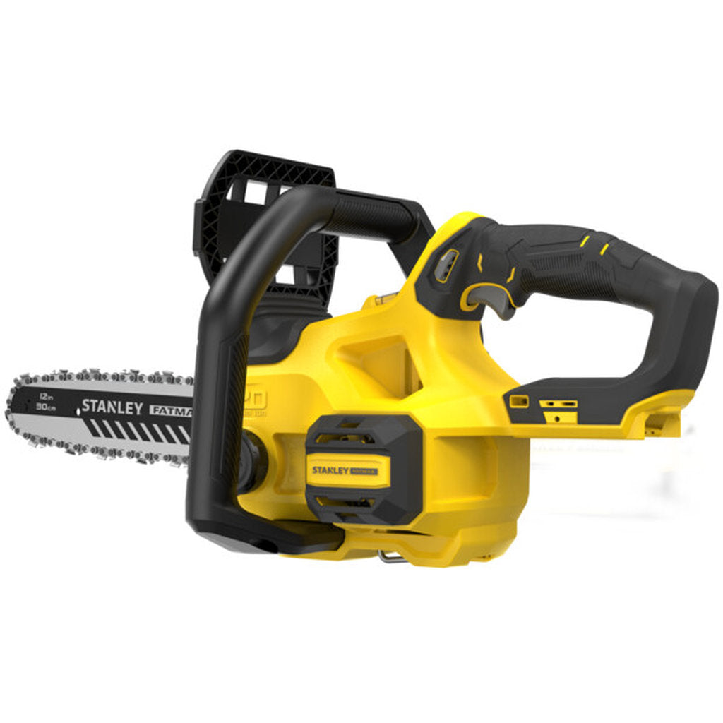 Stanley Fatmax, Stanley Fatmax V20, Akku Kettensäge, cordless chainsaw, 18V chainsaw, Stanley cordless saw, kabellose Kettensäge, battery powered chainsaw, electric chainsaw, Gartenwerkzeug, Stanley Werkzeuge, V20 battery system, rechargeable chainsaw, professional garden saw, Gartenpflege Werkzeug, Stanley Akku Werkzeug, wood cutting tool, cordless garden tool, Akku Gartensäge, power tools, schnurlose Kettensäge, heavy duty chainsaw, Gartenbau Werkzeug, Akku betrieben, tree cutting saw, robust garden chain